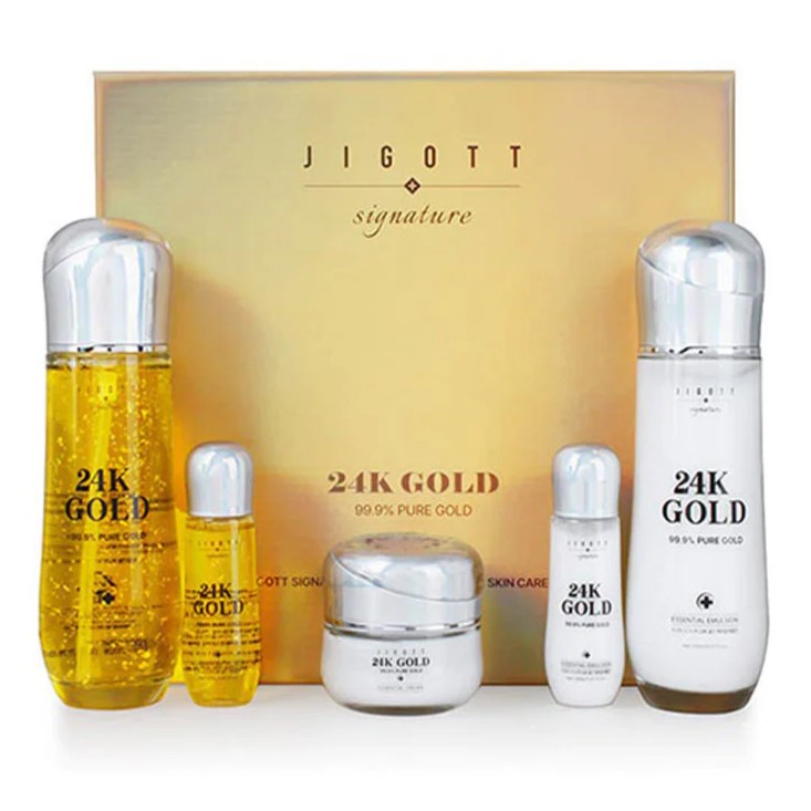 JIGOTT SIGNATURE 24K GOLD ESSENTIAL SKIN CARE 3SET Омолаживающий набор с золотом