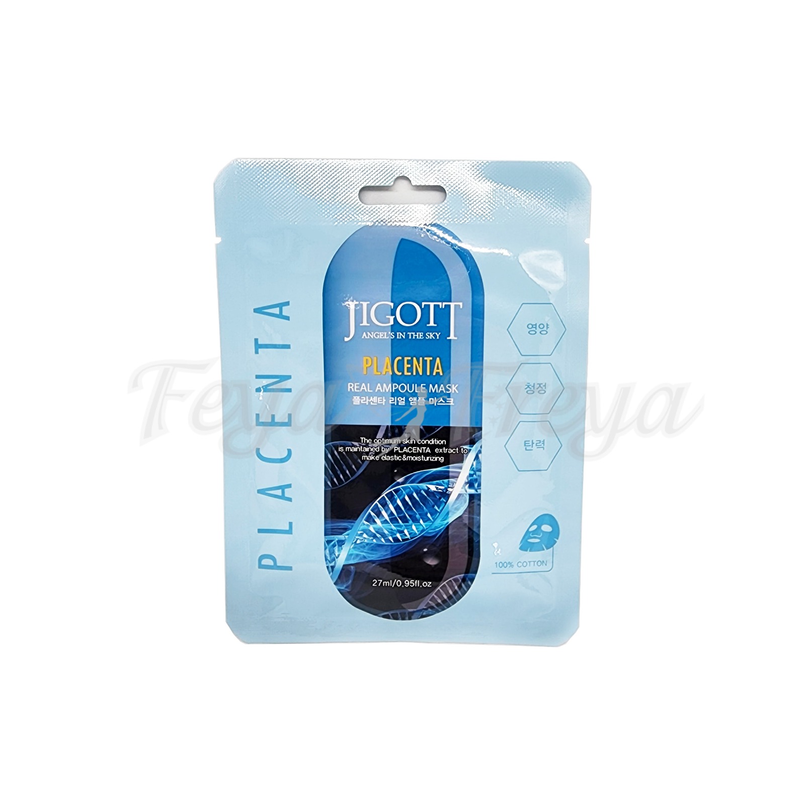 JIGOTT REAL AMPOULE MASK PLACENTA Антивозрастная ампульная маска с плацентой 27мл