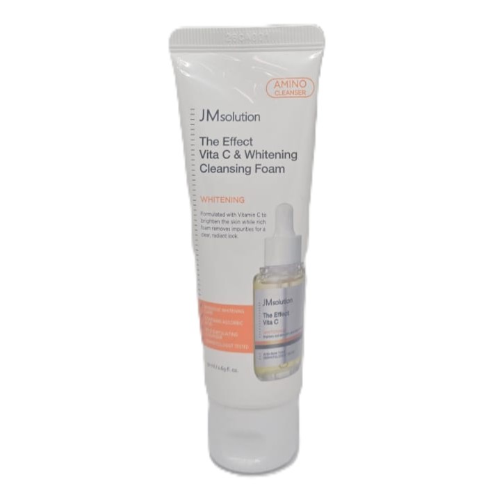 JM SOLUTION THE EFFECT VITA C & WHITENING CLEANSING FOAM Пенка для умывания с отбеливающим эффектом с витаминами 50мл