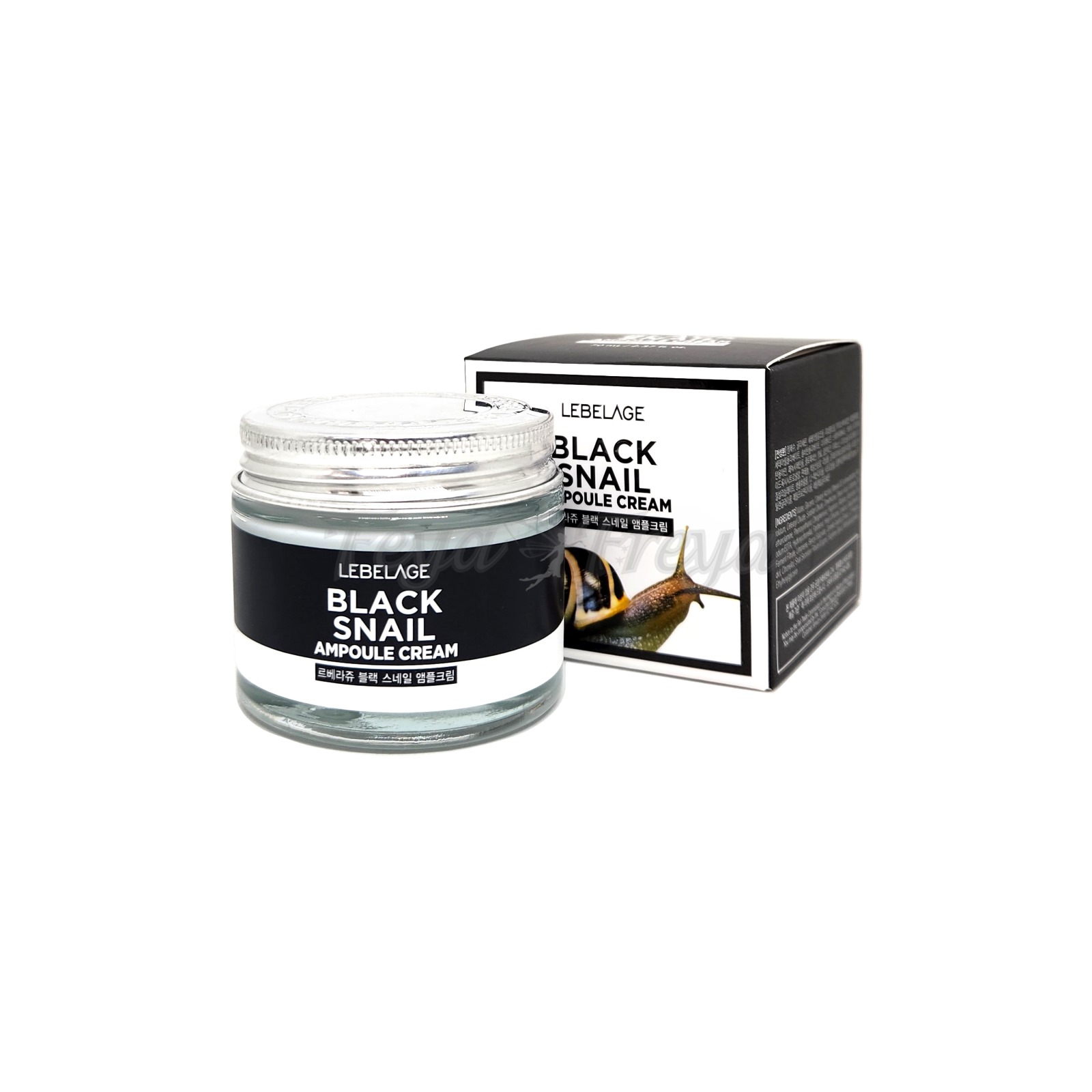 LEBELAGE BLACK SNAIL AMPOULE CREAM Ампульный крем для лица с муцином черной улитки 70мл