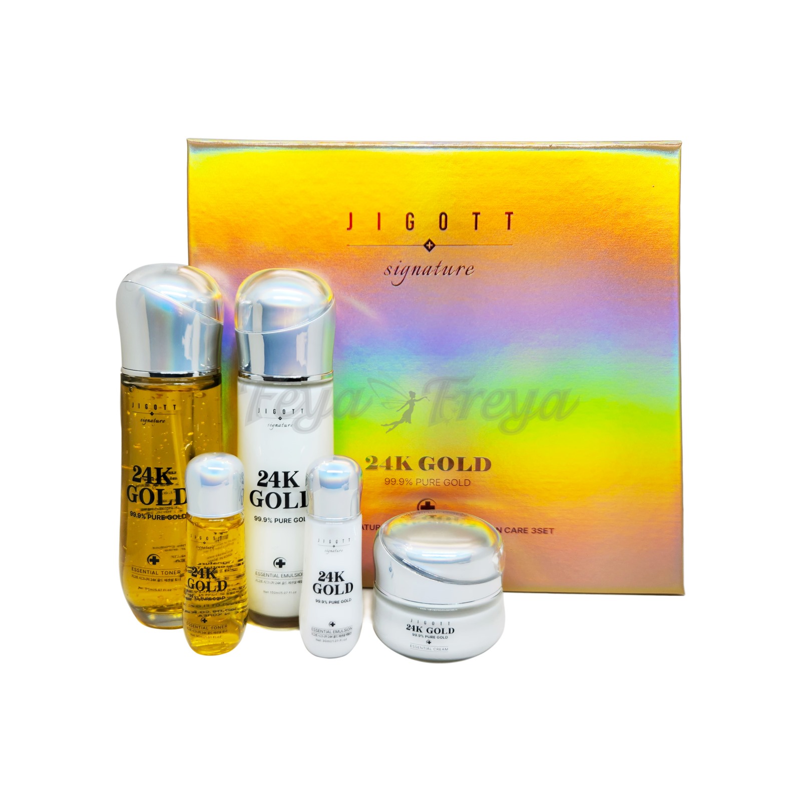 JIGOTT SIGNATURE 24K GOLD ESSENTIAL SKIN CARE 3SET Омолаживающий набор с золотом
