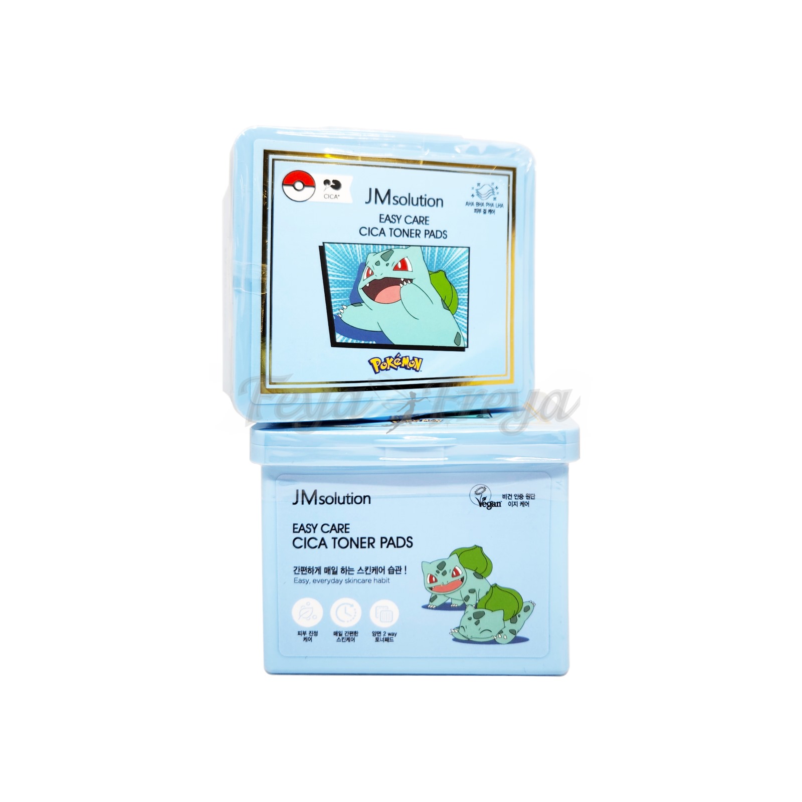 JM SOLUTION EASY CARE CICA TONER PADS Очищающие тонер педы с центеллой (Бульбазавр) 70шт (200мл)