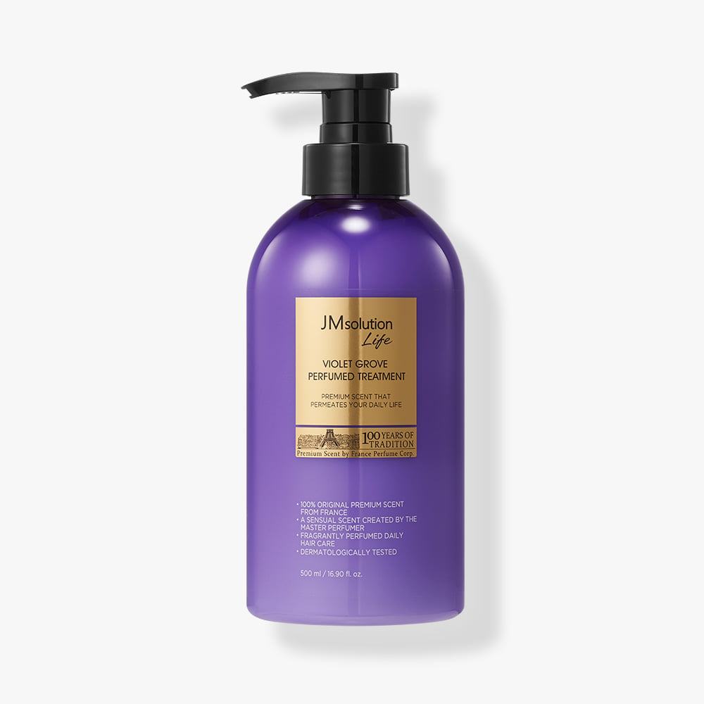 JM SOLUTION LIFE VIOLET GROVE PERFUMED TREATMENT Парфюмированная маска-бальзам для волос Лакрица, Пачули, Ваниль 500мл