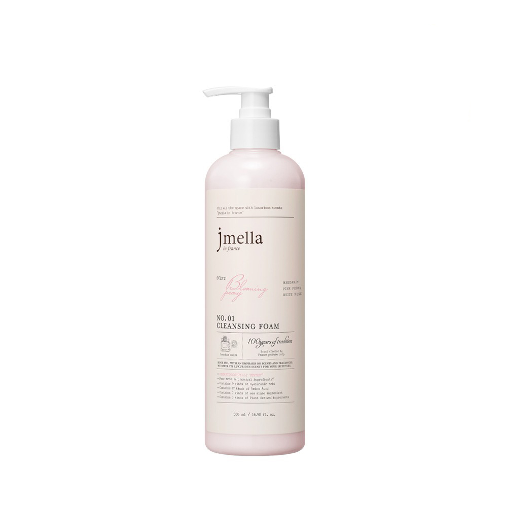 JMELLA IN FRANCE BLOOMING PEONY CLEANSING FOAM Парфюмированная очищающая пенка для лица "Цветущий пион" 500мл