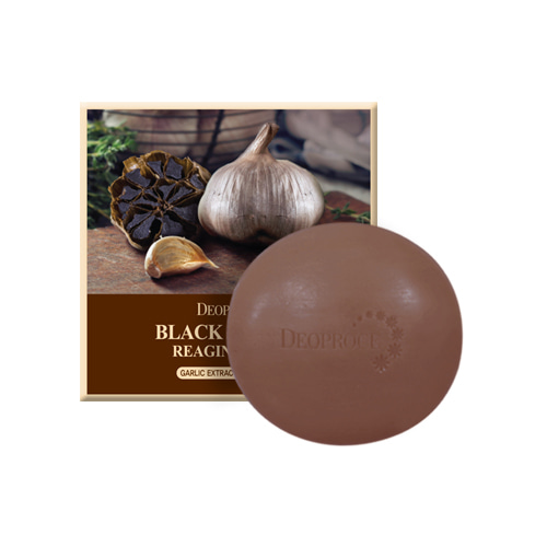 DEOPROCE BLACK GARLIC REAGING SOAP Антивозрастное мыло с черным чесноком 100г