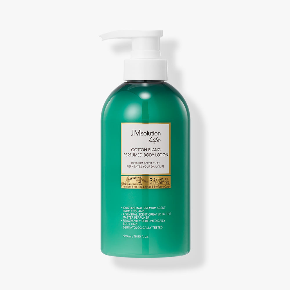 JM SOLUTION LIFE COTTON BLANC PERFUMED BODY LOTION Парфюмированный лосьон для тела Ирис, Ромашка, Пудра 500мл