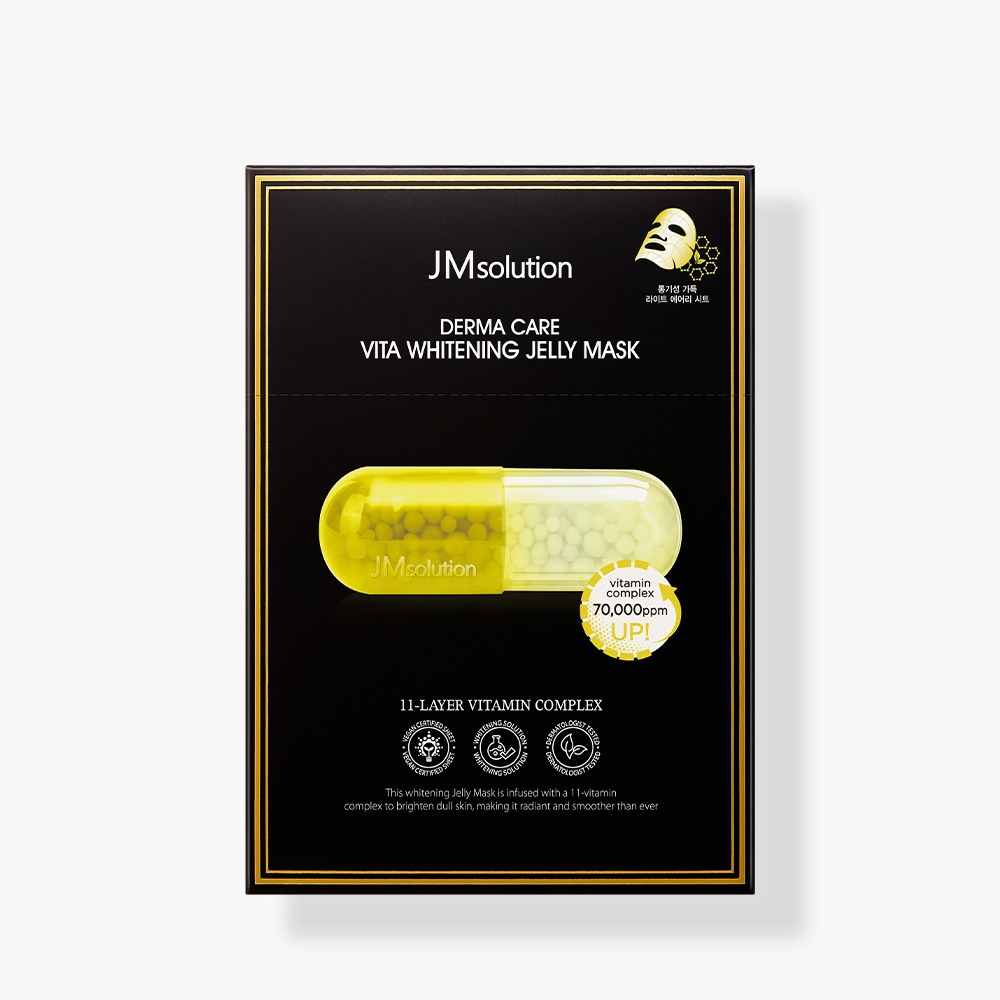 JM SOLUTION DERMA CARE VITA WHITENING JELLY MASK Отбеливающая тканевая маска с желирующей эссенцией 30мл