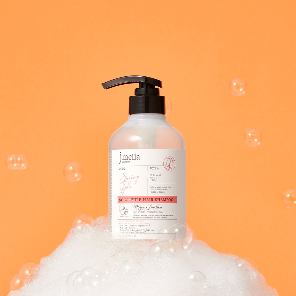 JMELLA IN FRANCE SPRING APPLE HAIR SHAMPOO Парфюмированный шампунь для волос "Весеннее яблоко" 500мл