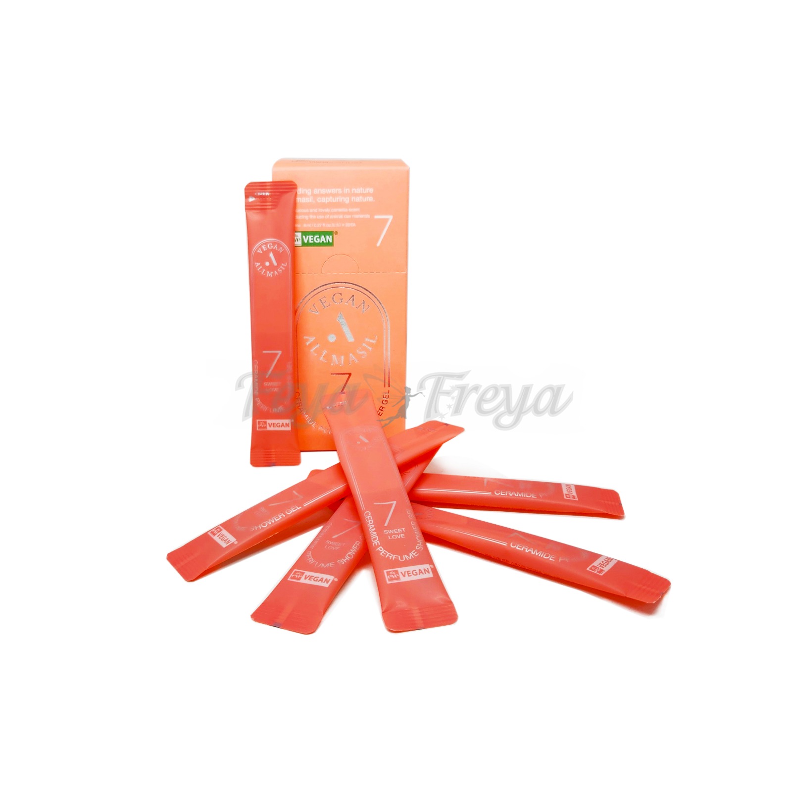 ALLMASIL 7 CERAMIDE PERFUME SHOWER GEL SWEET LOVE Парфюмированный гель для душа с Ирис 8мл*20шт