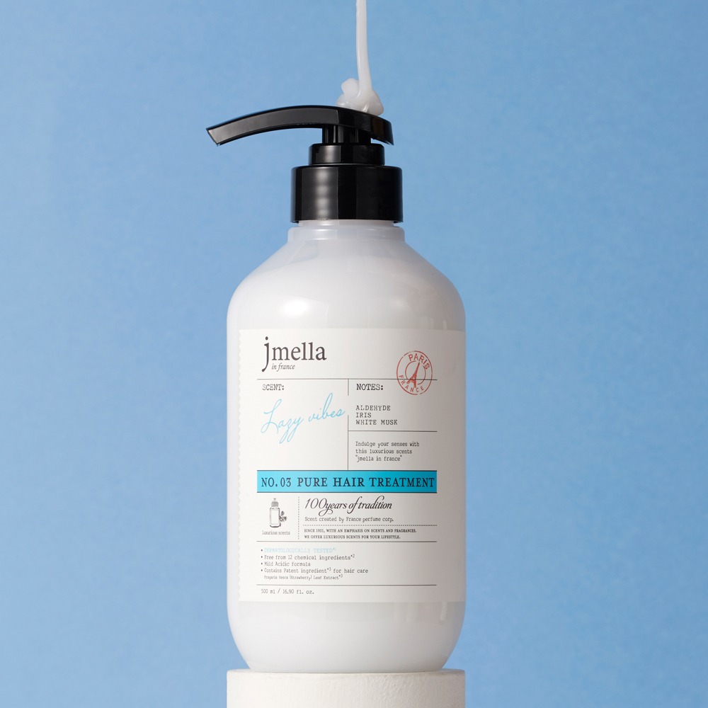 JMELLA IN FRANCE LAZY VIBES HAIR TREATMENT Парфюмированная маска-бальзам для волос "Белый мускус и ирис" 500мл