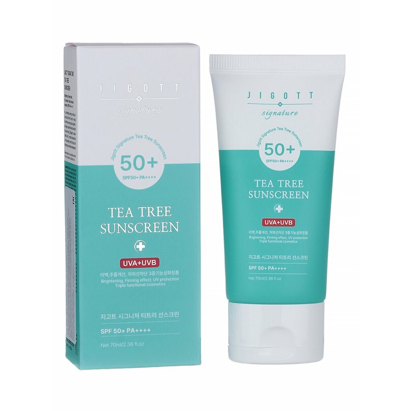 JIGOTT SIGNATURE TEA TREE SUNSCREEN SPF50 PA++++ Солнцезащитный крем для лица с чайным деревом SPF50 PA++++ 70мл