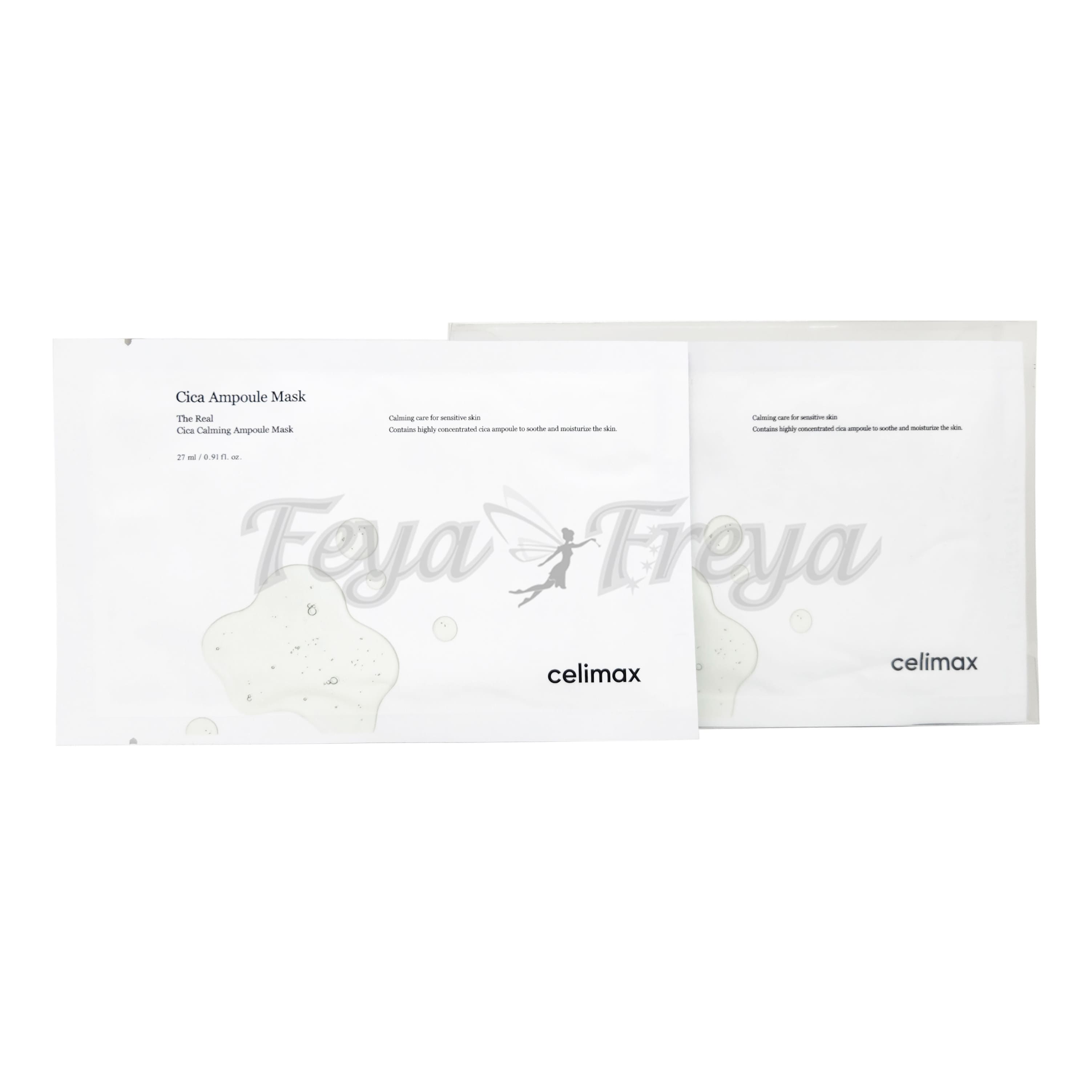 CELIMAX THE REAL CICA CALMING AMPOULE MASK Тканевая маска для лица с экстрактом центеллы 27мл