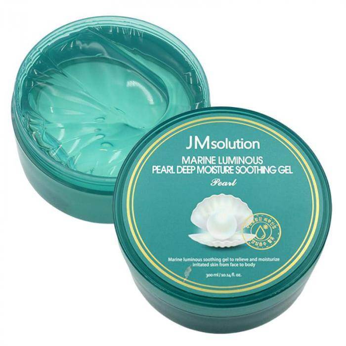 JM SOLUTION MARINE LUMINOUS PEARL DEEP MOISTURE SOOTHING GEL Гель для лица и тела с жемчугом 300мл