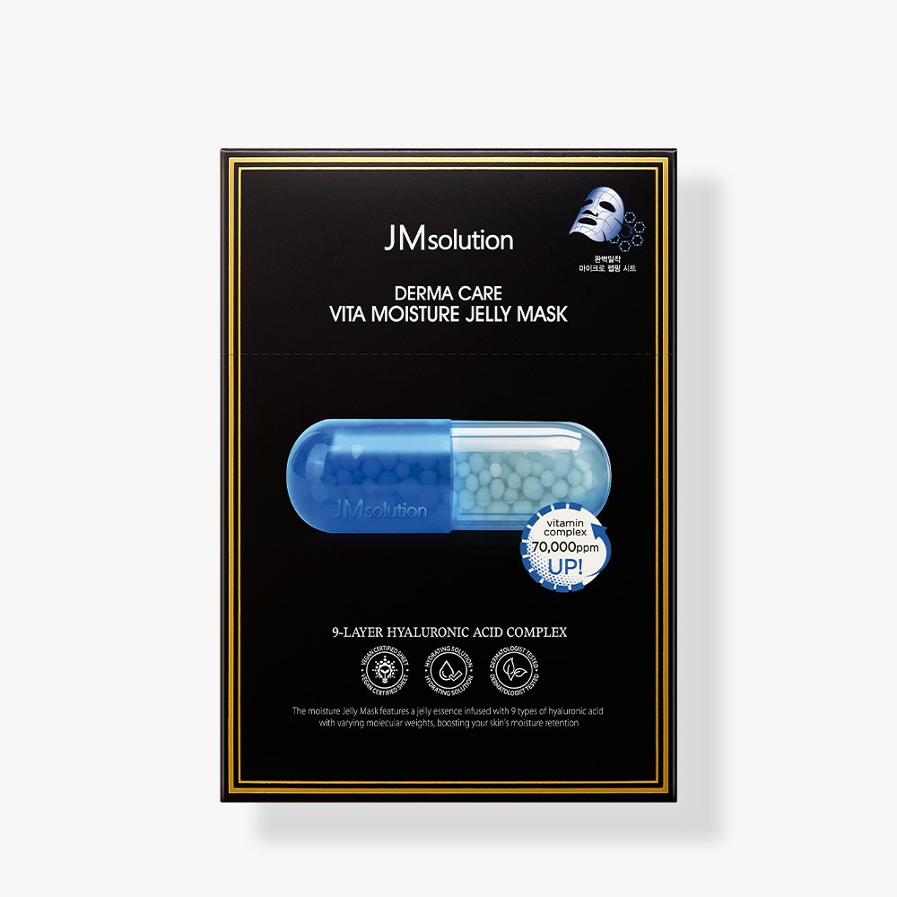 JM SOLUTION DERMA CARE VITA MOISTURE JELLY MASK Увлажняющая тканевая маска с гиалуроновой кислотой и желирующей эссенцией 30мл