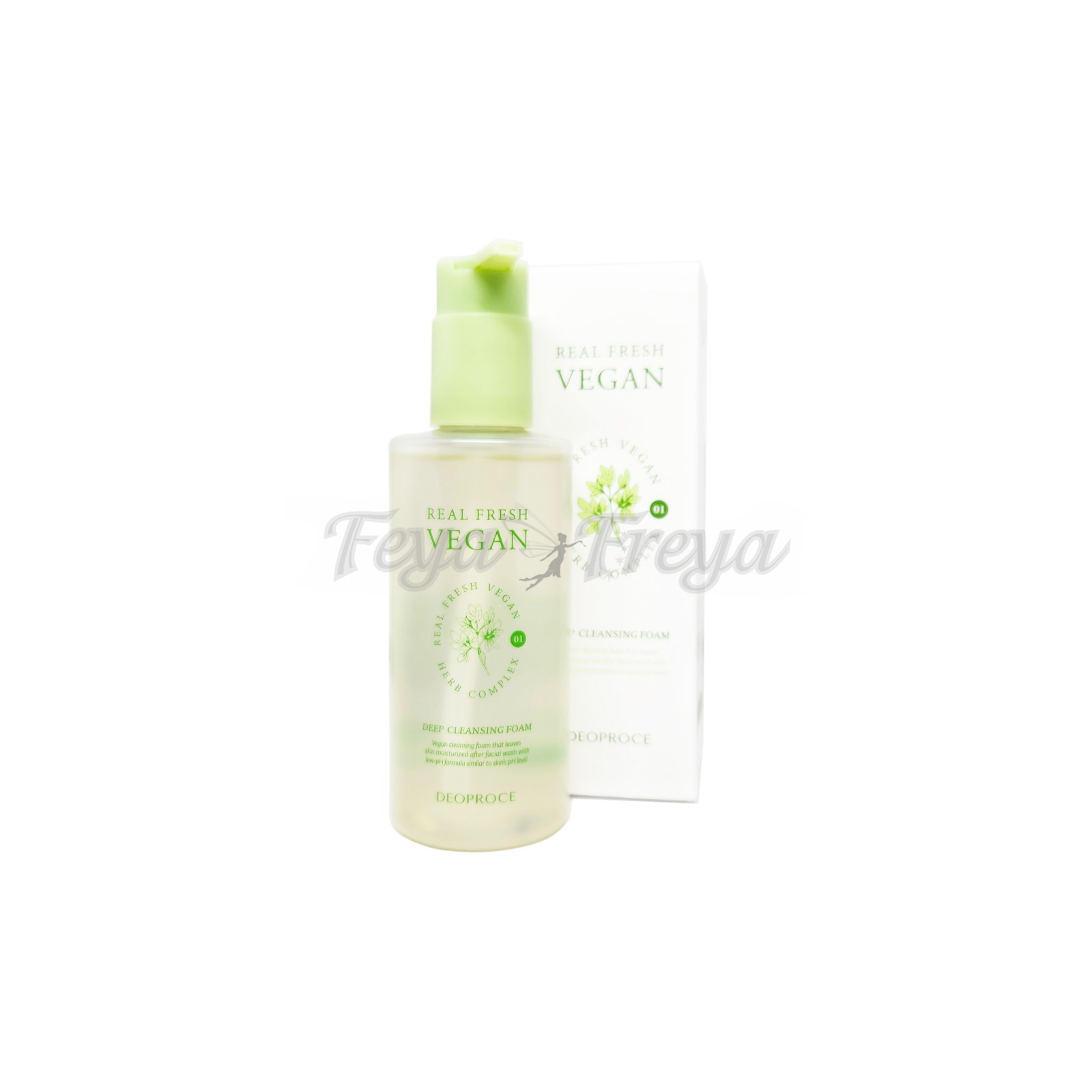 DEOPROCE REAL FRESH VEGAN DEEP CLEANSING FOAM Пенка для глубокого очищения кожи 200мл