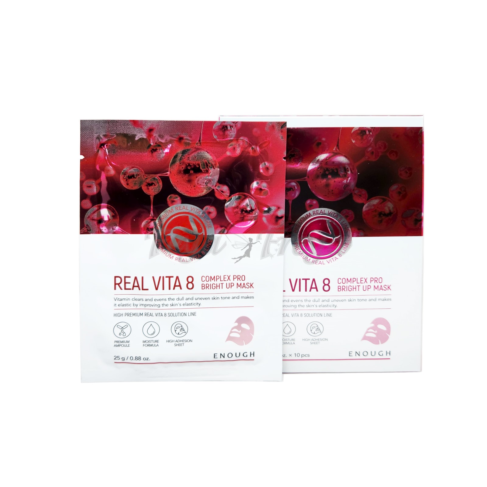 ENOUGH REAL VITA 8 COMPLEX PRO BRIGHT UP MASK Тканевая маска с витаминным комплексом 25гр*10шт