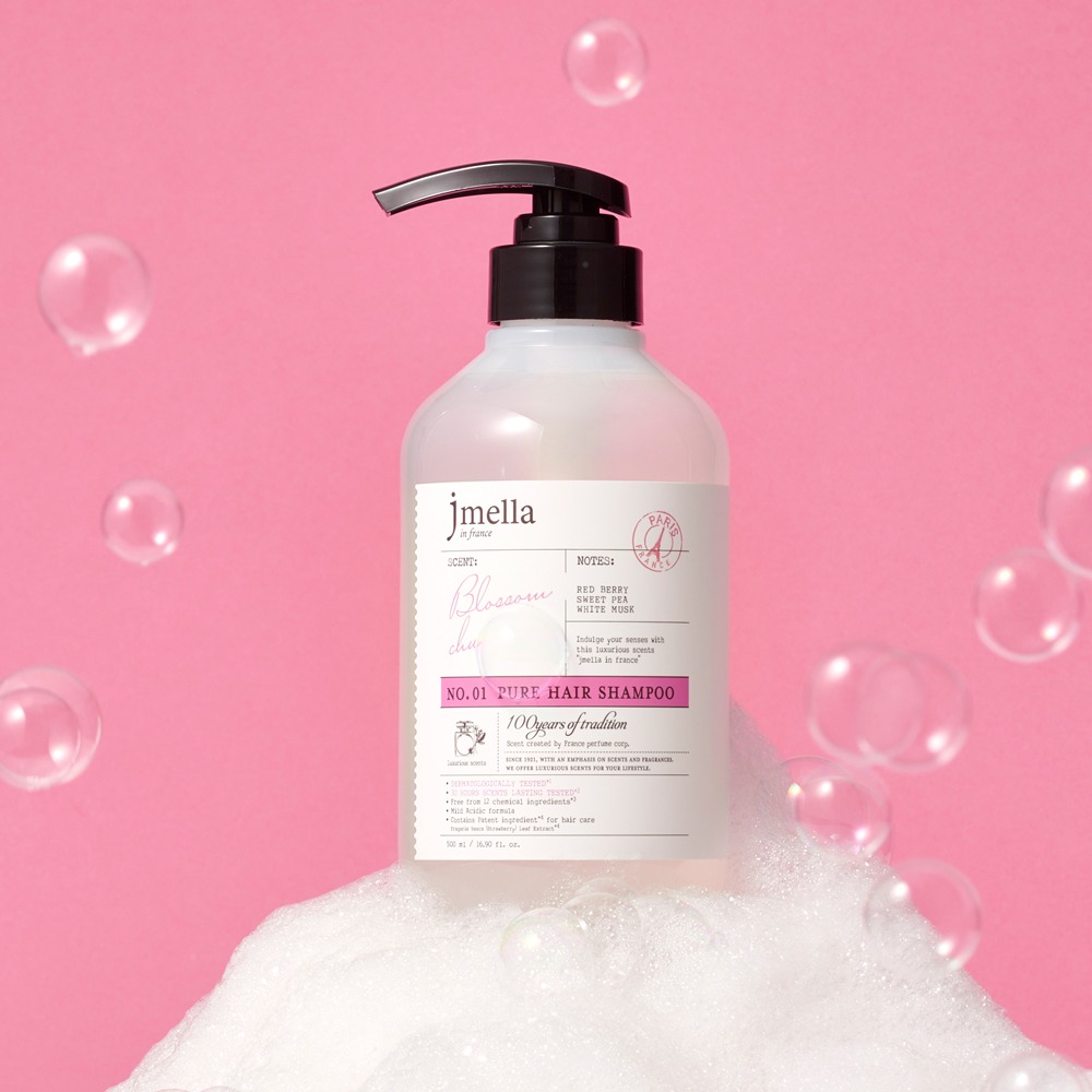 JMELLA IN FRANCE BLOSSOM CHU HAIR SHAMPOO Парфюмированный шампунь для волос "Клюква белый мускус" 500мл