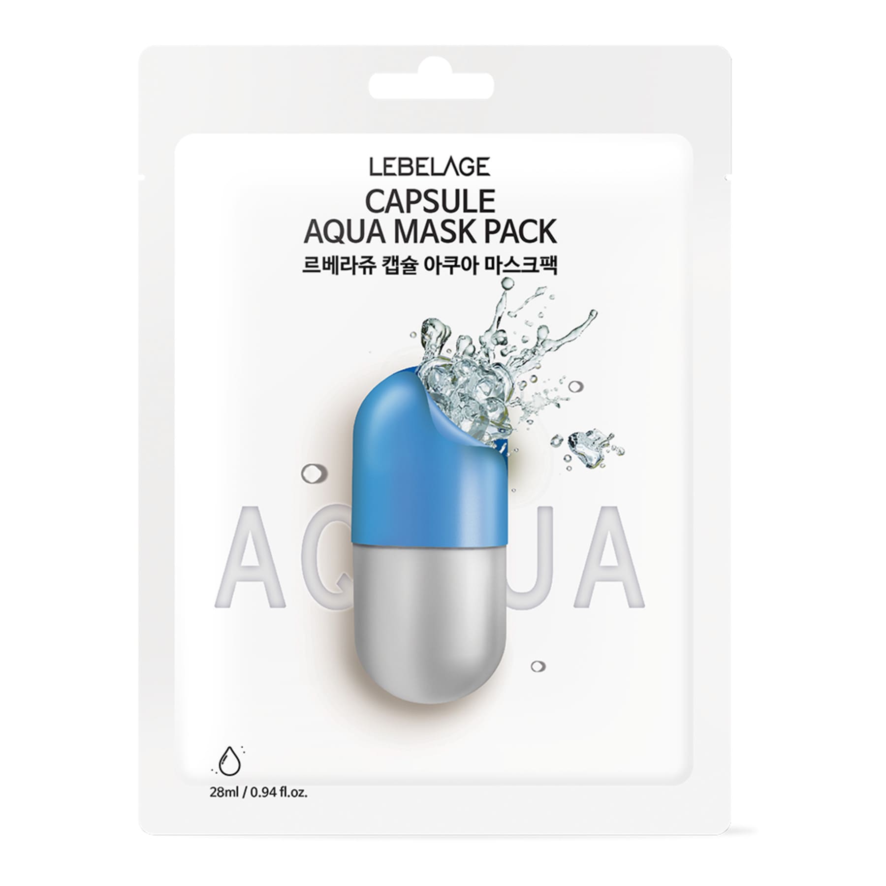 LEBELAGE CAPSULE AQUA MASK PACK Капсульная маска увлажняющая 28мл*10шт