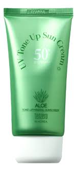 TENZERO ALOE UV TONE UP SUN CREAM Солнцезащитный крем с тонирующим эффектом c алоэ 70гр
