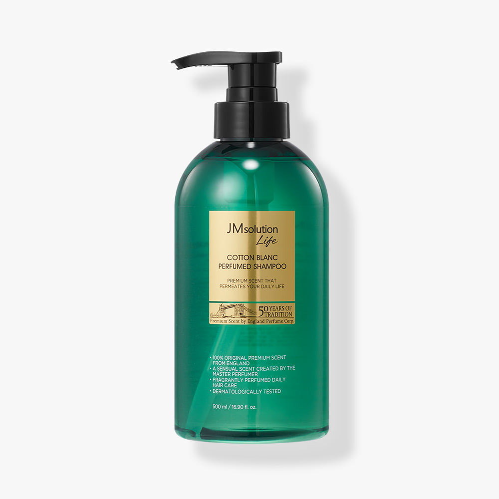 JM SOLUTION LIFE COTTON BLANC PERFUMED SHAMPOO Парфюмированный шампунь для волос Ирис, Ромашка, Пудра  500мл