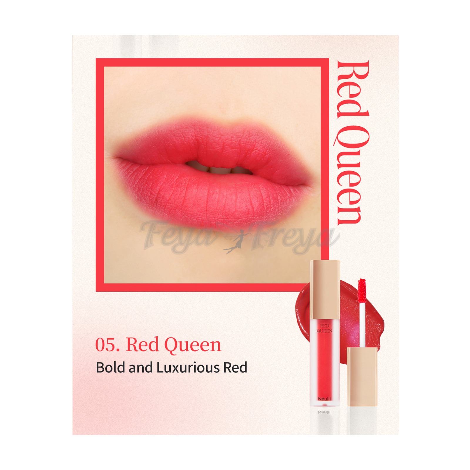 NEULII NATURAL FIXING VELVET TINT RED QUEEN Бархатный тинт для губ "Красная королева" 4гр