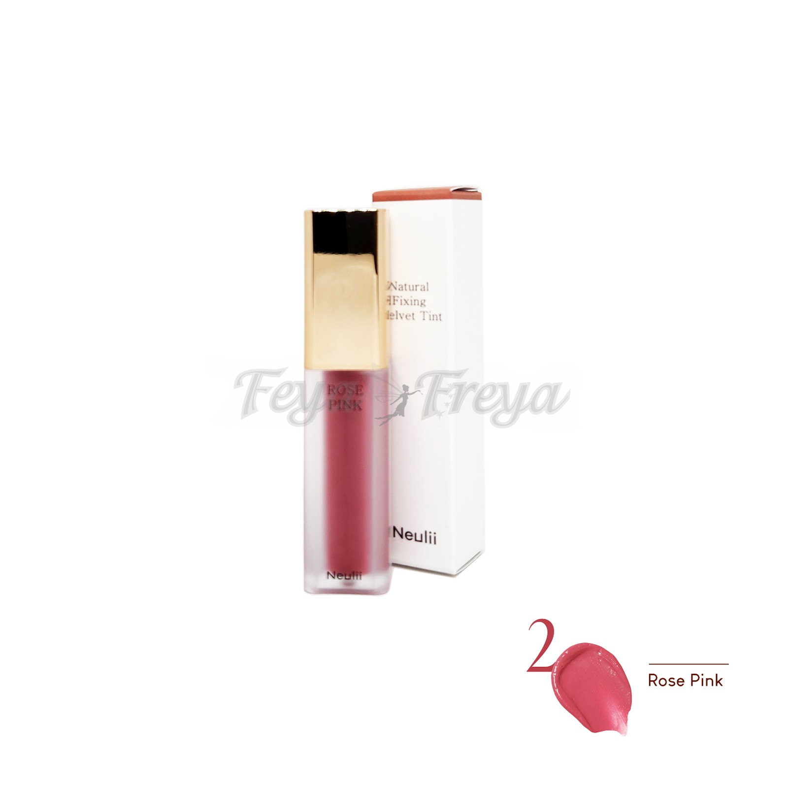 NEULII NATURAL FIXING VELVET TINT ROSE PINK Бархатный тинт для губ "Розовая Роза" 4гр 
