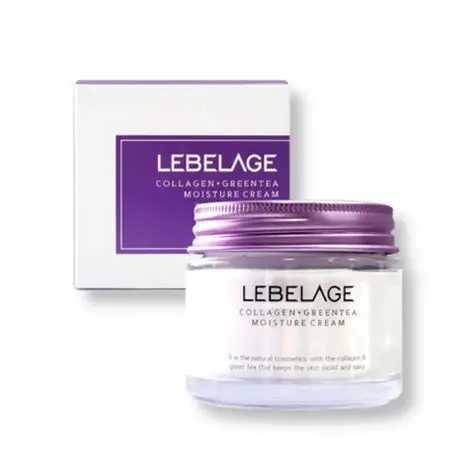 LEBELAGE COLLAGEN + GREEN TEA MOISTURE CREAM Увлажняющий крем для лица с коллагеном и зеленым чаем 70мл