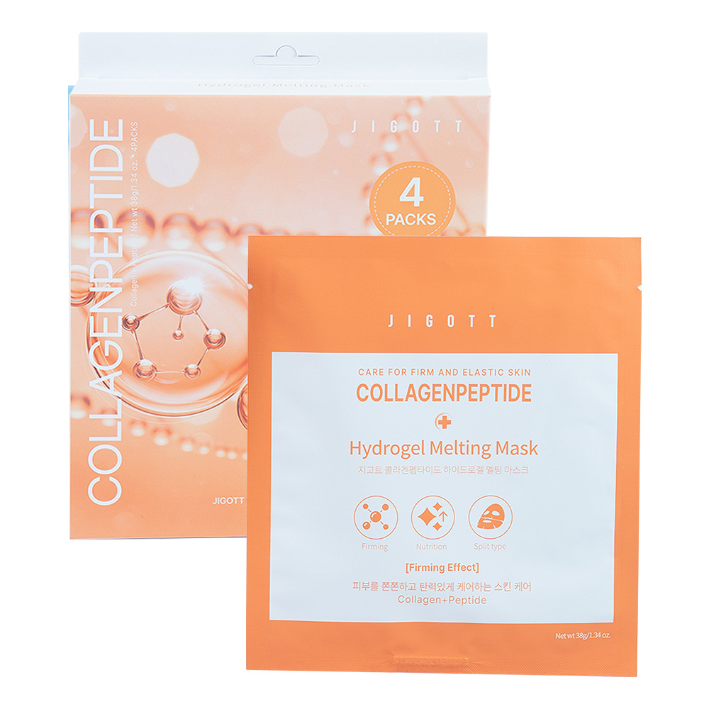 JIGOTT COLLAGENPEPTIDE HYDROGEL MELTING MASK Гидрогелевая маска для лица с комплексом из коллагена и пептида 38гр