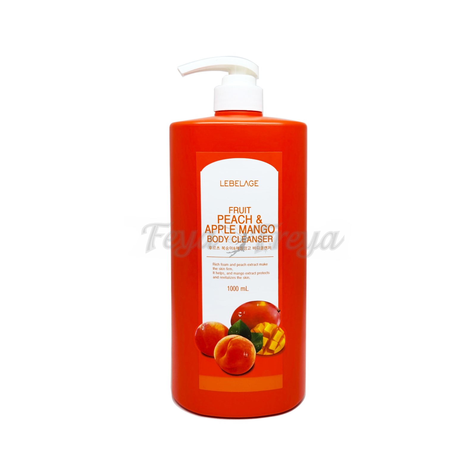 LEBELAGE FRUIT PEACH & APPLE MANGO BODY CLEANSER Гель для душа с персиком и манго 1000мл