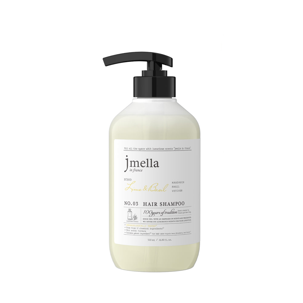 JMELLA IN FRANCE LIME & BASIL HAIR SHAMPOO Парфюмированный шампунь для волос "Лайм и Базилик" 500мл