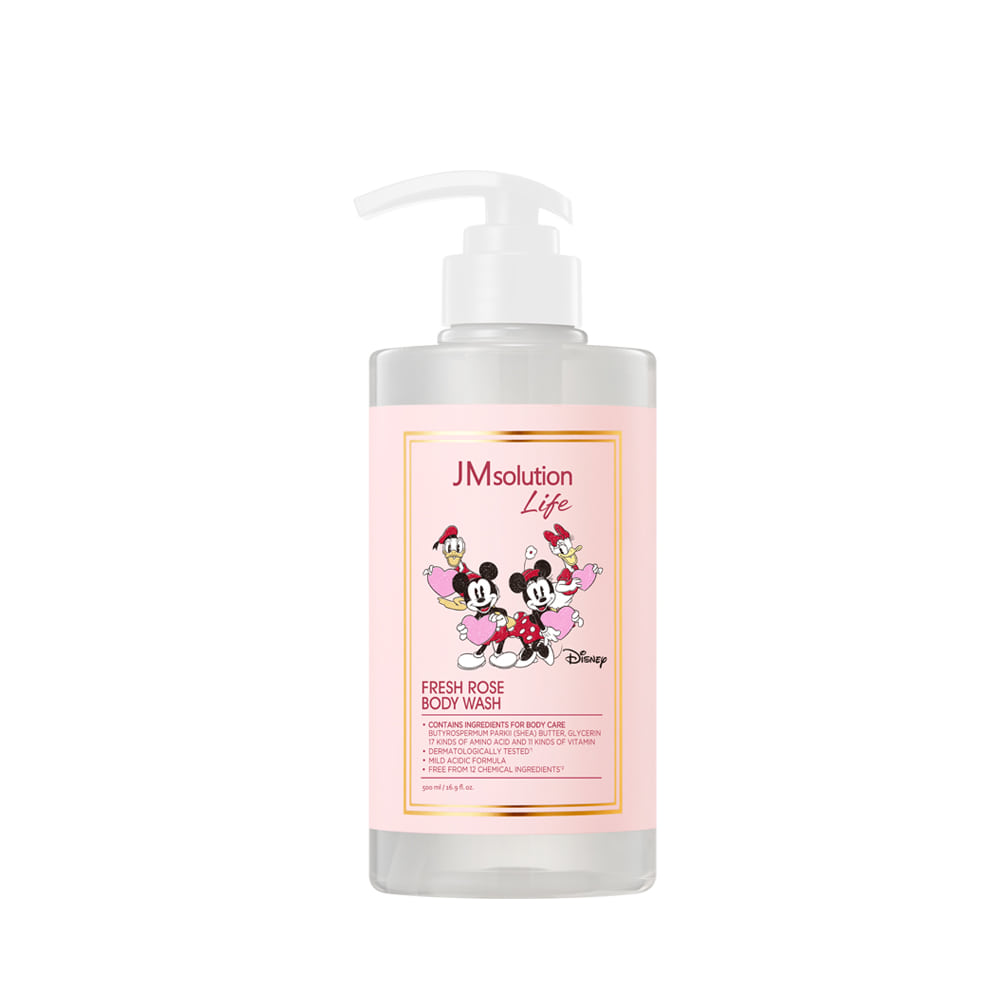 JM SOLUTION LIFE DISNEY FRESH ROSE BODY WASH Гель для душа с экстрактом розы 500мл