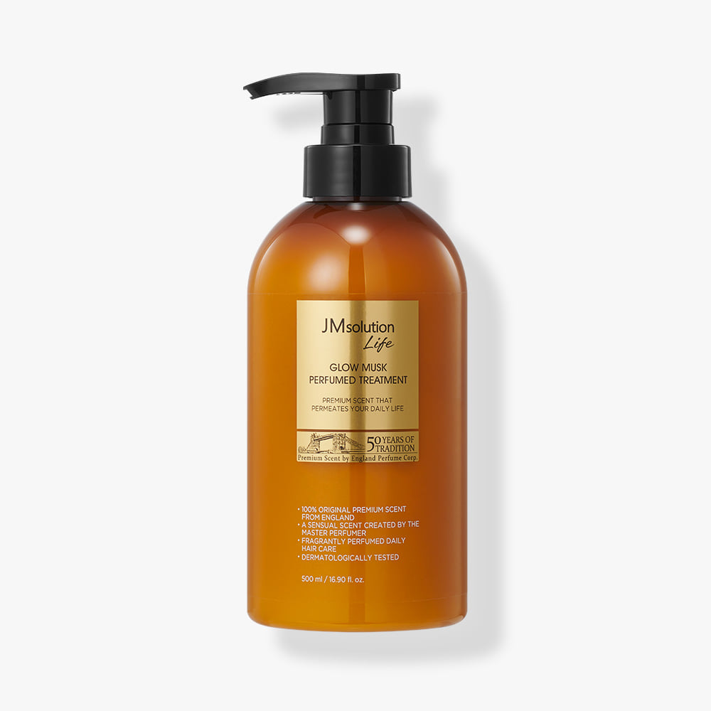 JM SOLUTION LIFE GLOW MUSK PERFUMED TREATMENT Парфюмированная маска-бальзам для волос Лимон, Лаванда, Мускус 500мл