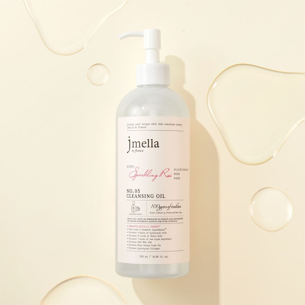 JMELLA IN FRANCE SPARKLING ROSE CLEANSING OIL Парфюмированное гидрофильное масло для лица "Сверкающая роза" 500мл
