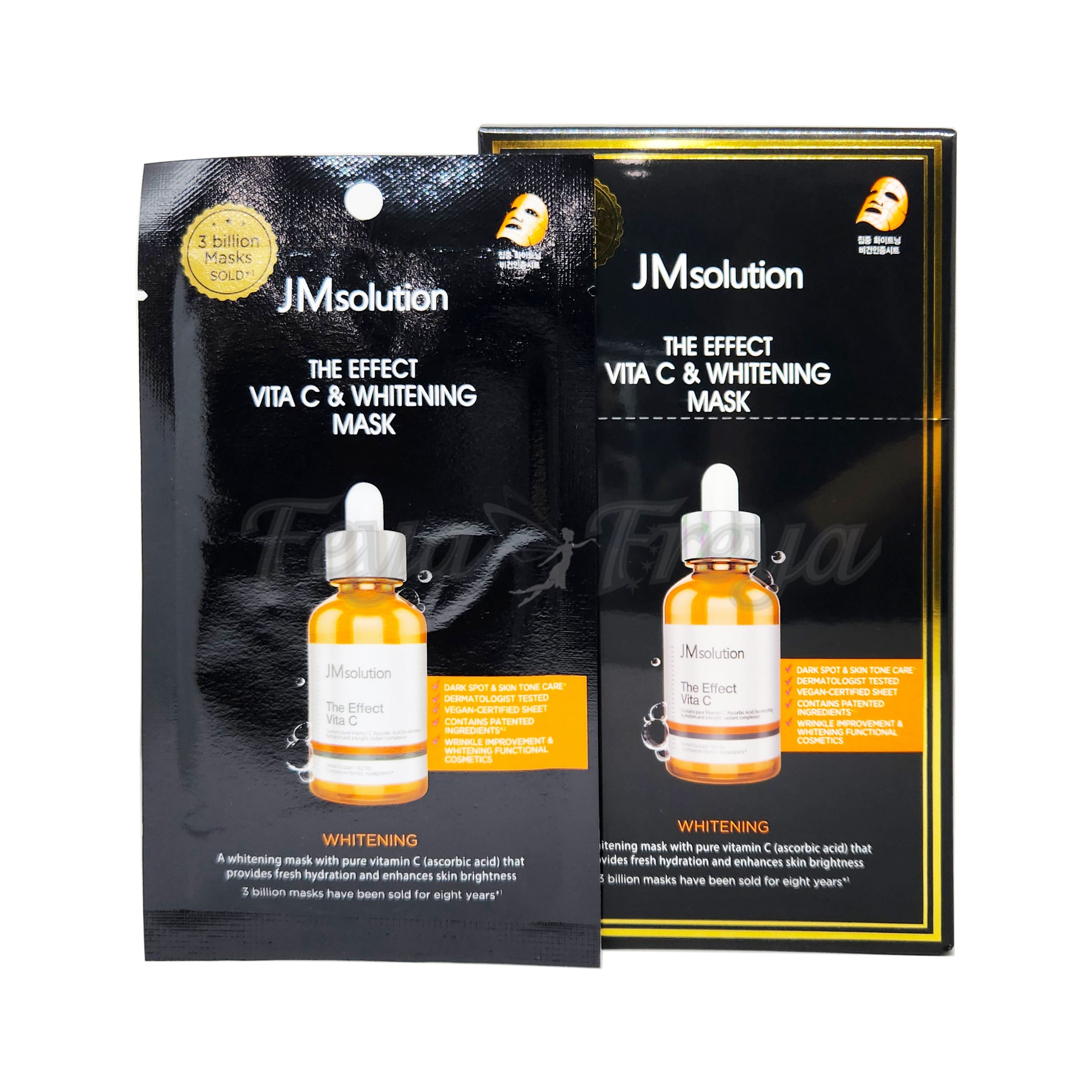JM SOLUTION THE EFFECT VITA C & WHITENING MASK Тканевая маска с витамином С с отбеливающим эффектом 24мл