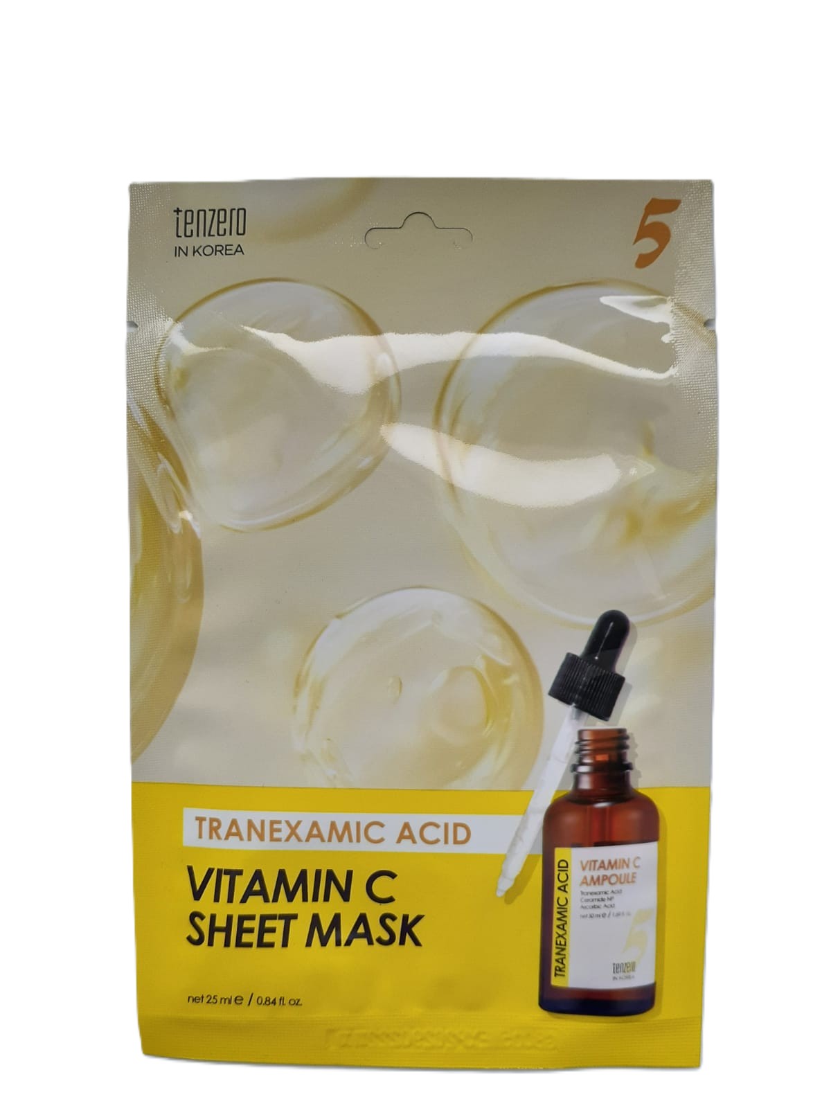 TENZERO TRANEXAMIC ACID VITAMIN C AMPOULE SHEET MASK  Маска для лица с витамином C 25мл
