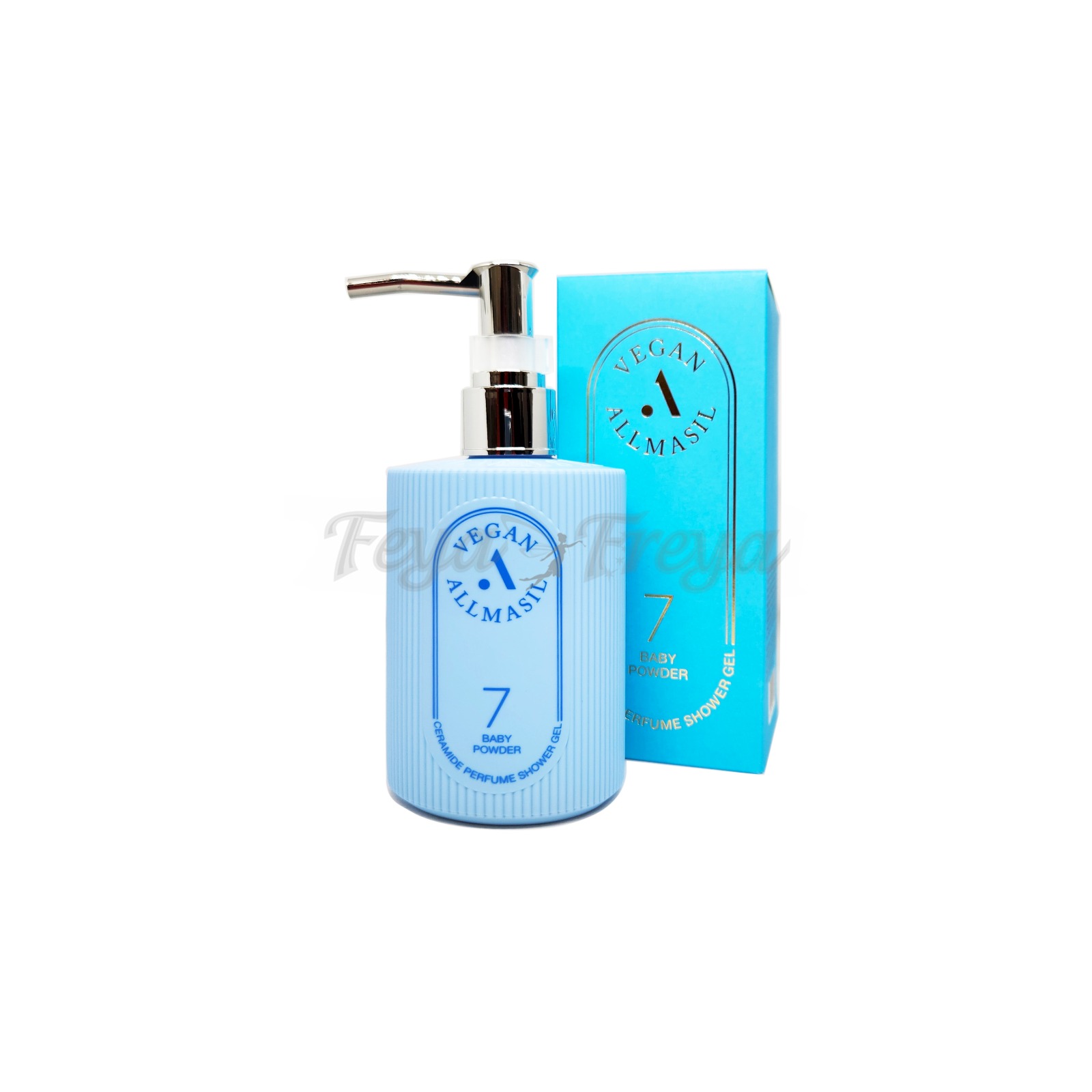 ALLMASIL 7 CERAMIDE PERFUME SHOWER GEL BABY POWDER Парфюмированный гель для душа с керамидами "Пудра" 300мл