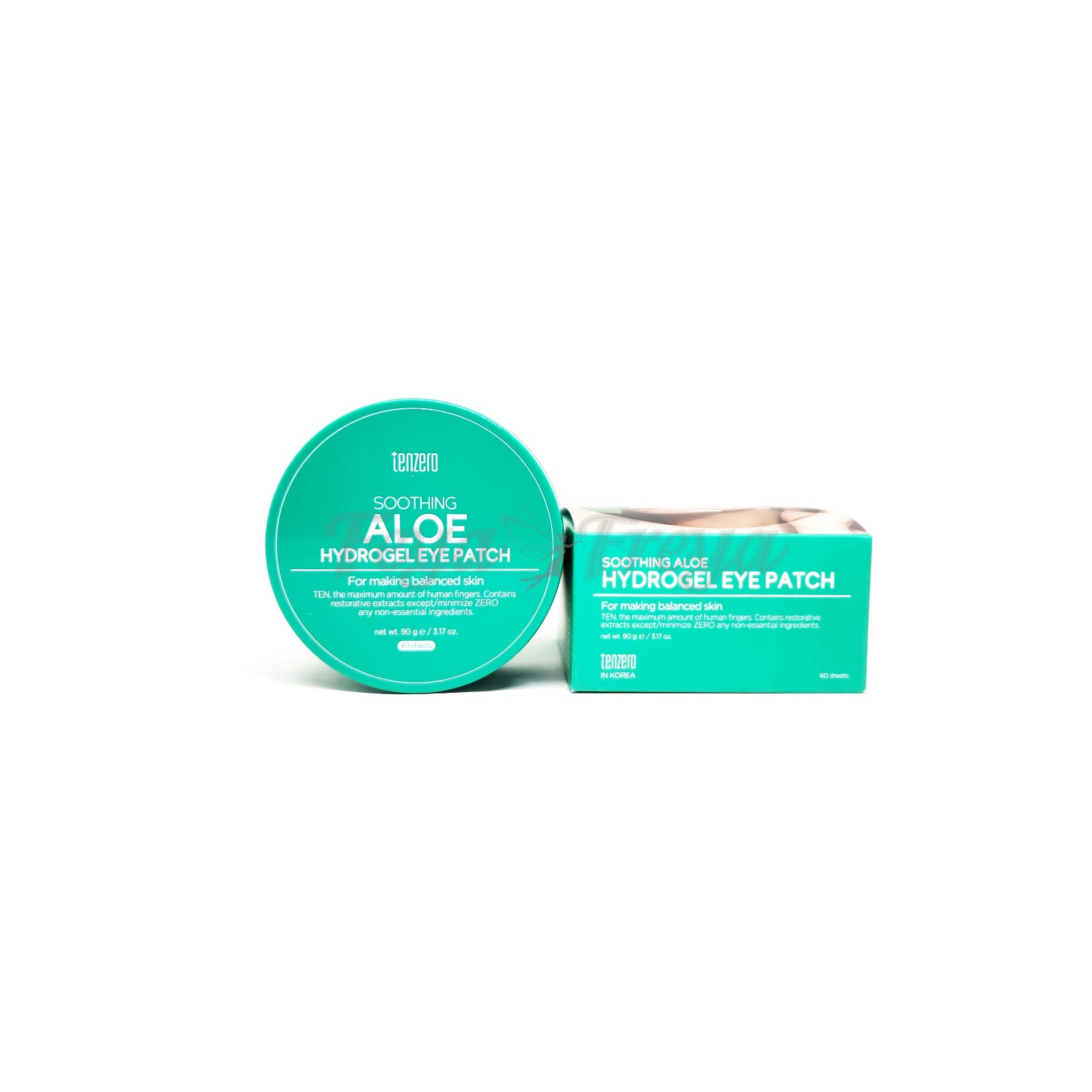 TENZERO SOOTHING ALOE HYDROGEL EYE PATCH Гидрогелевые патчи под глаза с алое 90гр(60шт)