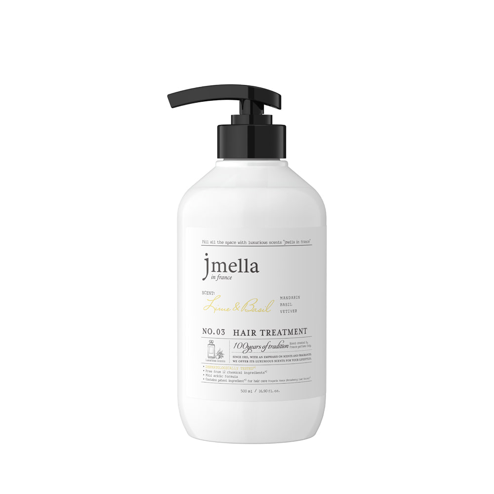 JMELLA IN FRANCE LIME & BASIL HAIR TREATMENT Парфюмированная маска-бальзам для волос "Лайм и Базилик" 500мл