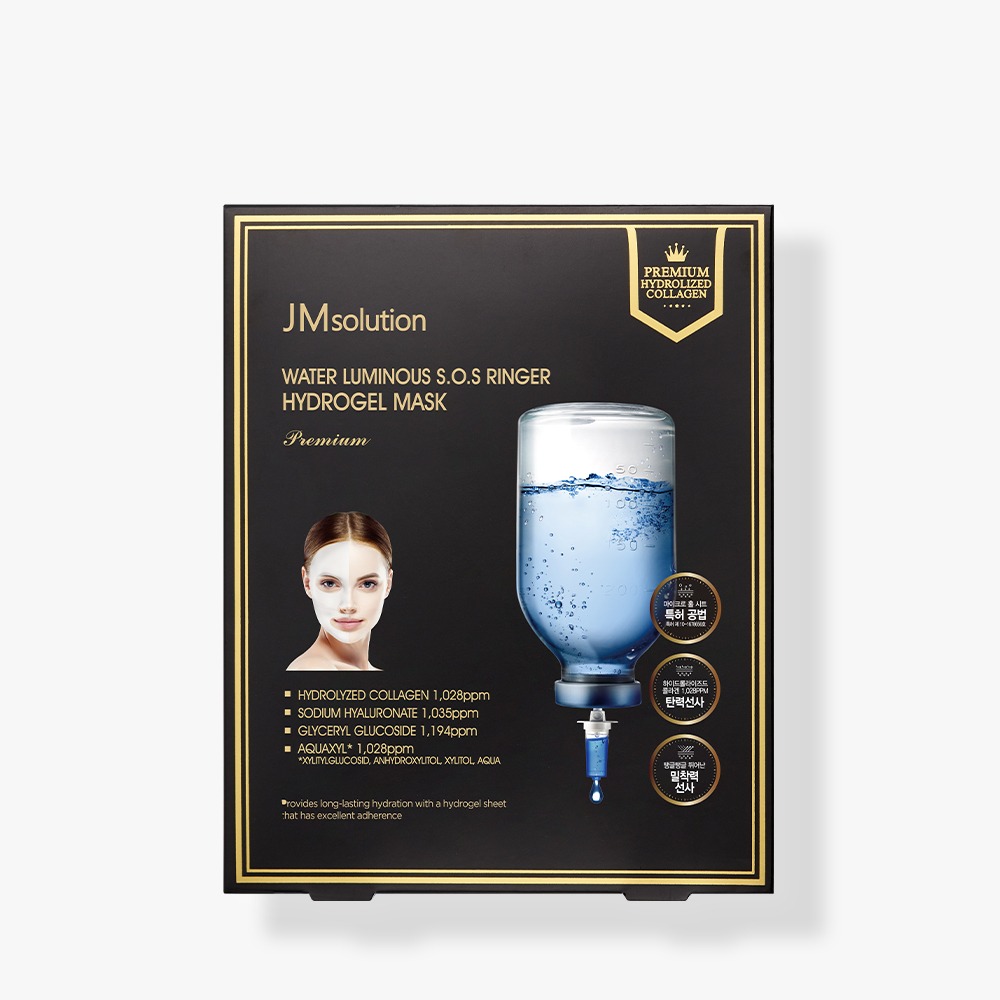 JM SOLUTION WATER LUMINOUS SOS RINGER HYDROGEL MASK SPECIAL Гидрогелевая маска с гиалуроновой кислотой 25г