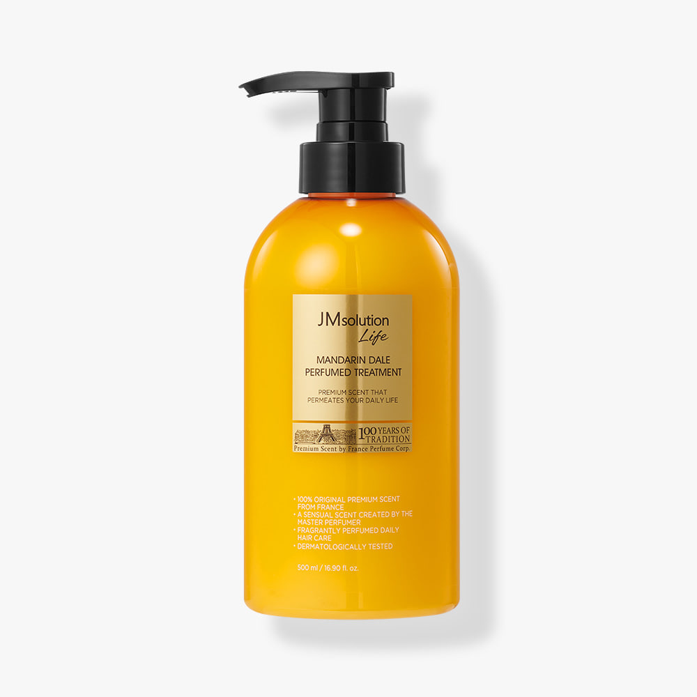 JM SOLUTION LIFE MANDARIN DALE PERFUMED TREATMENT Парфюмированная маска-бальзам для волос Мандарин, Гардения, Пачули 500мл
