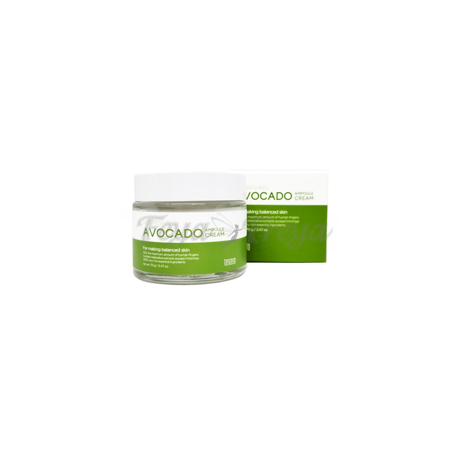 TENZERO NOURISHING AVOCADO AMPOULE CREAM 2Х Ампульный крем с экстрактом авокадо 70гр