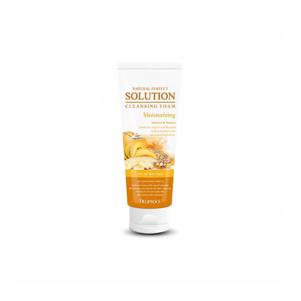 DEOPROCE NATURAL PERFECT SOLUTION CLEANSING FOAM OUTMEAL BANANA Пенка для умывания овсянка, банан 170г