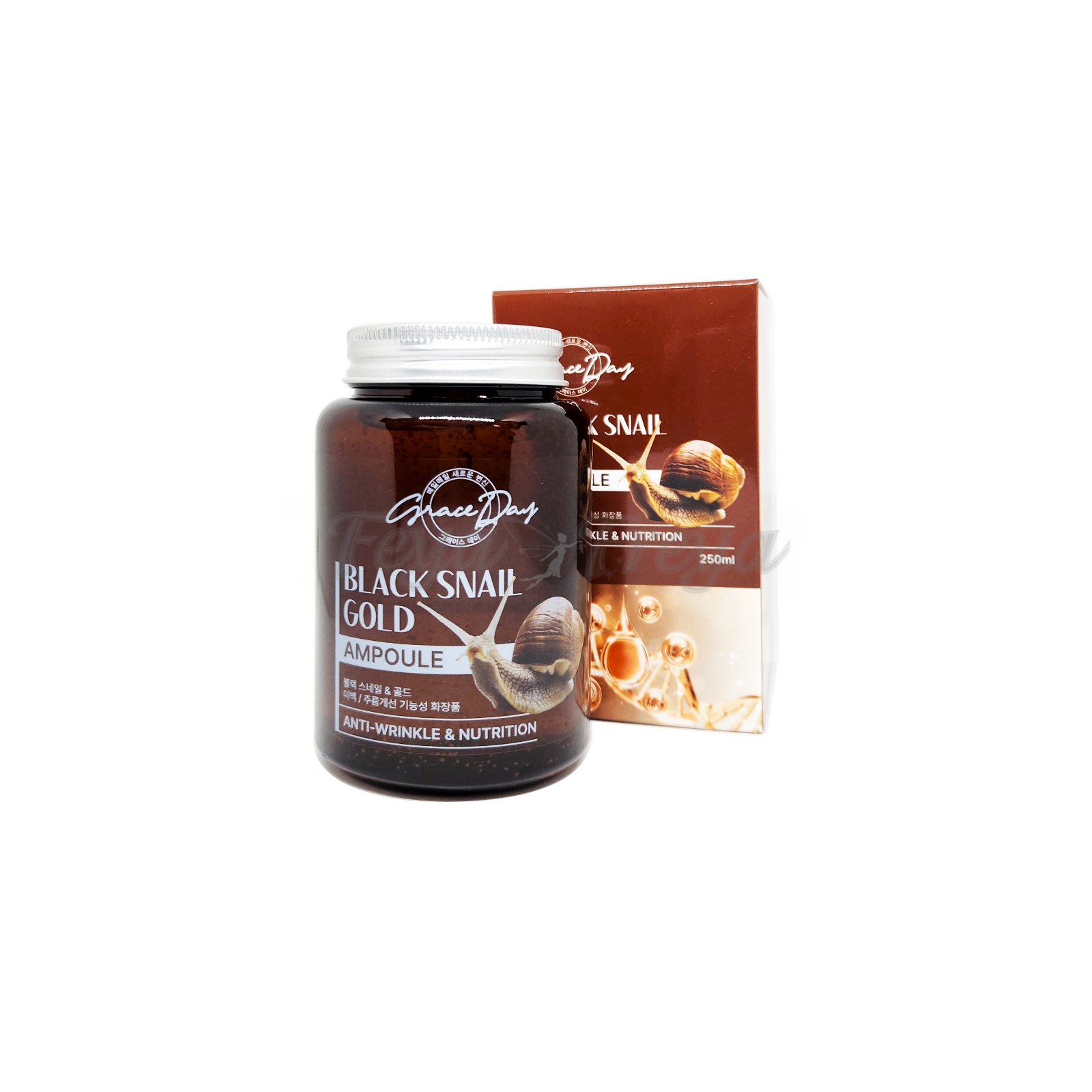 GRACE DAY BLACK SNALL & GOLD ALL IN ONE AMPOULE Ампульная сыворотка с муцином улитки и золотом 250мл