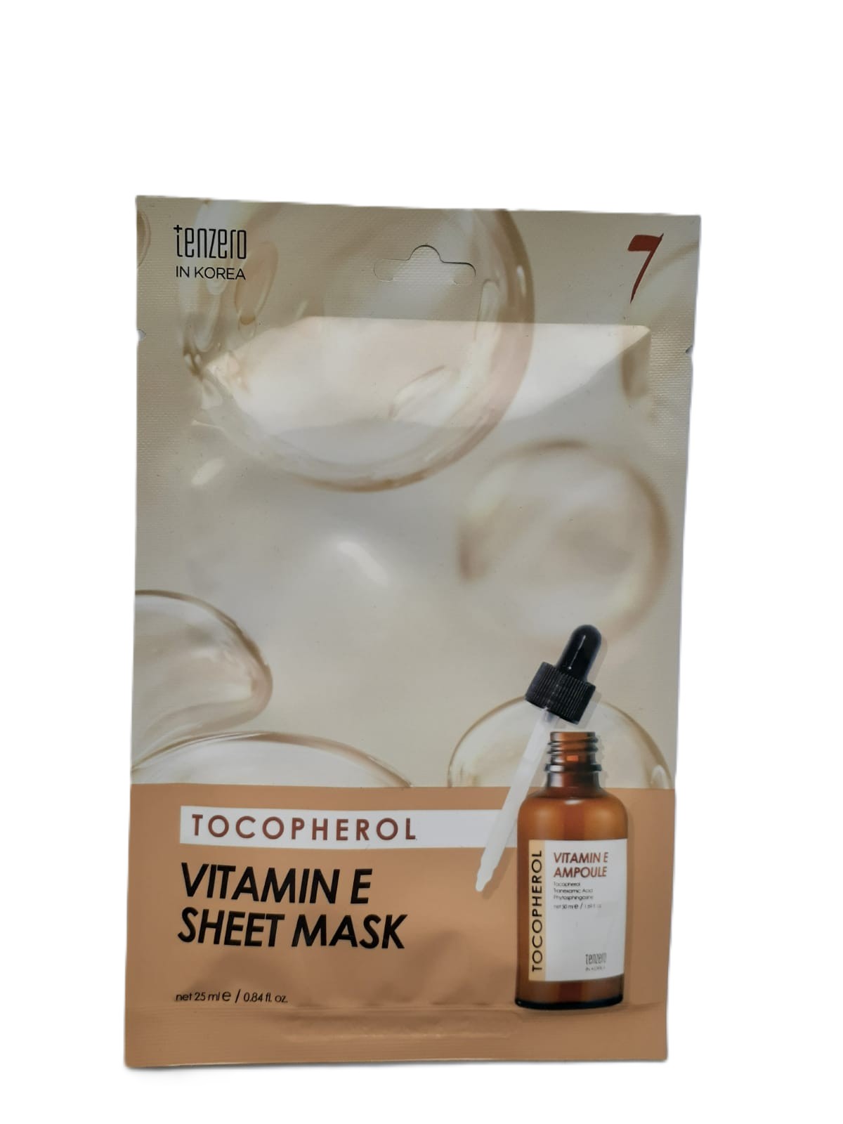 TENZERO TOCOPHEROL VITAMIN E AMPOULE SHEET MASK Маска для лица с витамином E 25мл
