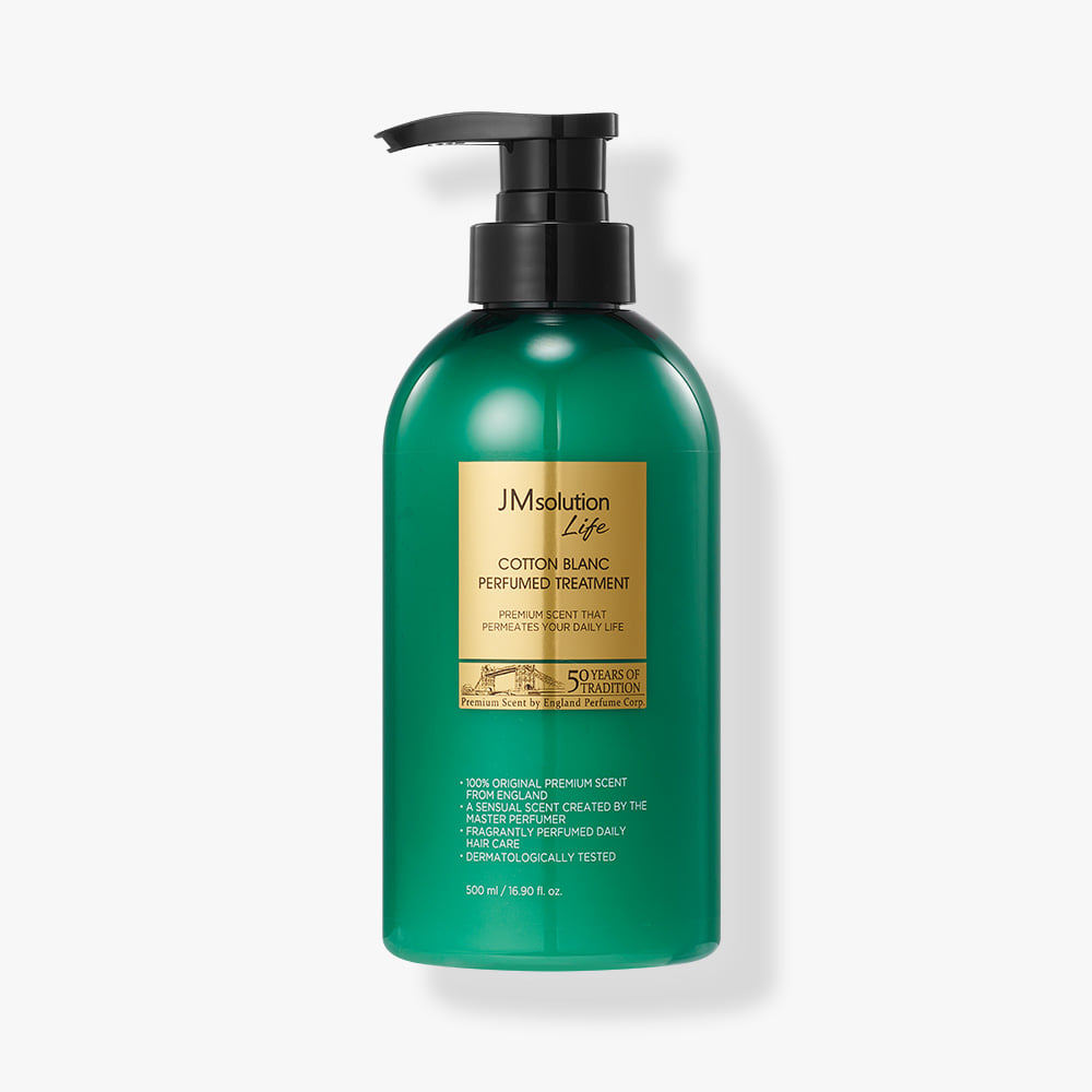 JM SOLUTION LIFE COTTON BLANC PERFUMED TREATMENT Парфюмированная маска-бальзам для волос Ирис, Ромашка, Пудра 500мл