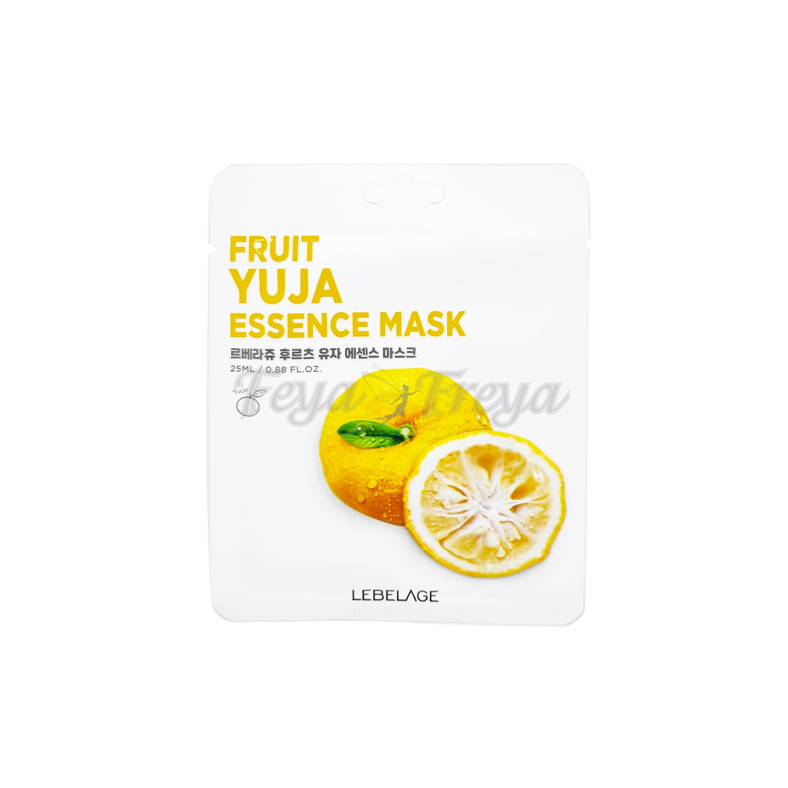LEBELAGE FRUIT YUJA ESSENCE MASK Тканевая маска с цитрусом юдзу 25мл*10шт