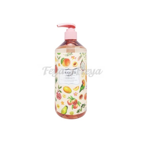 BOUQUET GARNI VITA COLLAGEN PERFUME BODY WASH PEACH BLOSSOM 750ml Увлажняющий парфюмированный гель для душа с коллагеном "Цветущий персик" 750мл