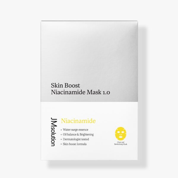 JM SOLUTION SKIN BOOST NIACINAMIDE MASK 1.0 30ml Отбеливающая тканевая маска с ниацинамидом 30мл