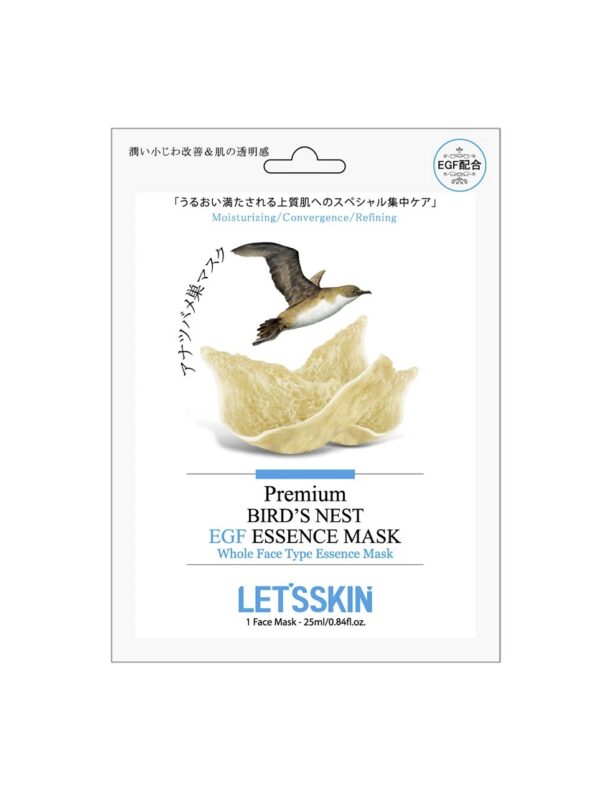 LET'S SKIN BIRD'S NEST & EGF ESSENCE MASK 25ml*10ea Тканевая маска для лица с ласточкиным гнездом и EGF 25мл*10шт