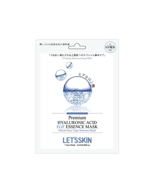 LET'S SKIN HYALURONIC ACID & EGF ESSENCE MASK 25ml*10ea Тканевая маска для лица с гиалуроновой кислотой и EGF 25мл*10шт